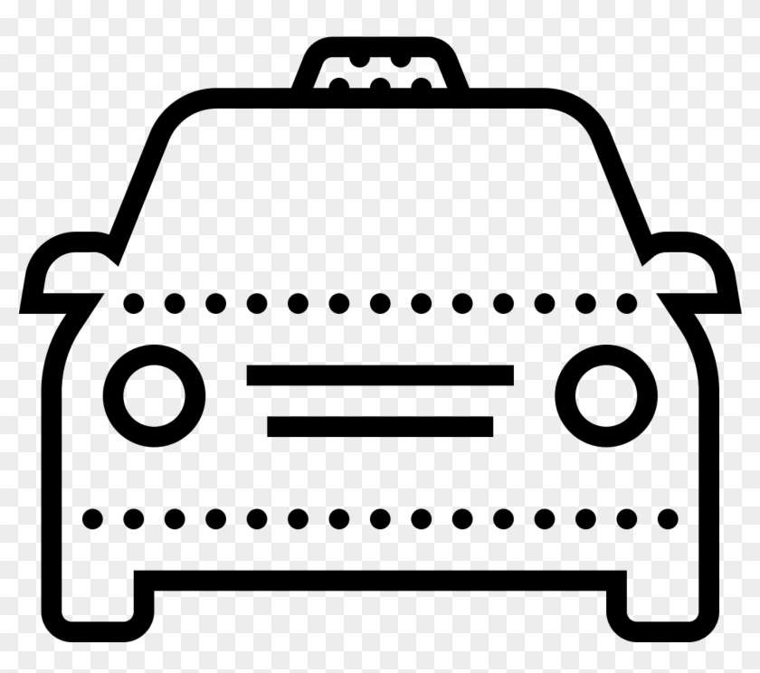 This Is An Icon Of A Taxi Cab - Taxi Icon White Clipart #725501