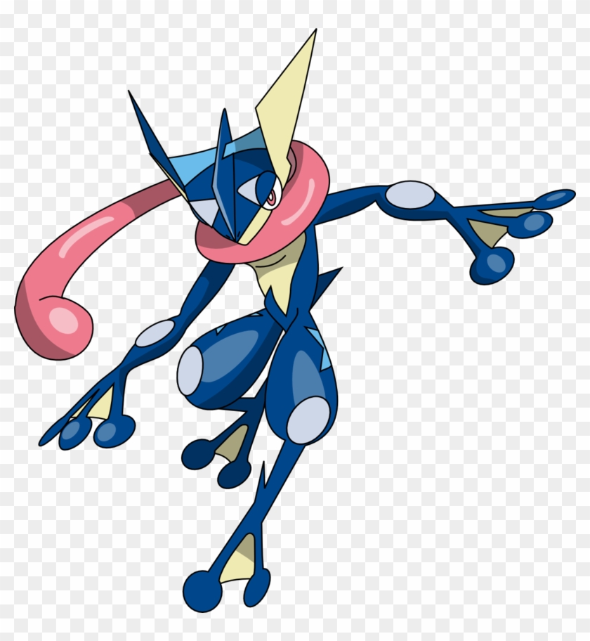 Greninja And Its Awesome Tongue Scarf - Pokemon Greninja Clipart