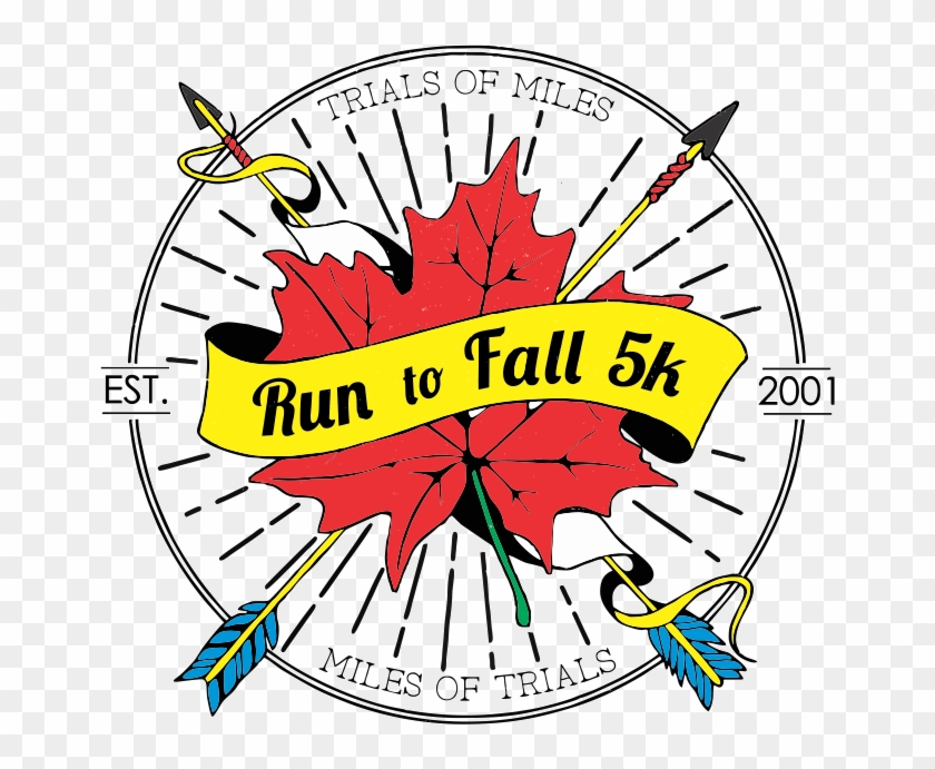 Run To Fall 5k Logo Clipart