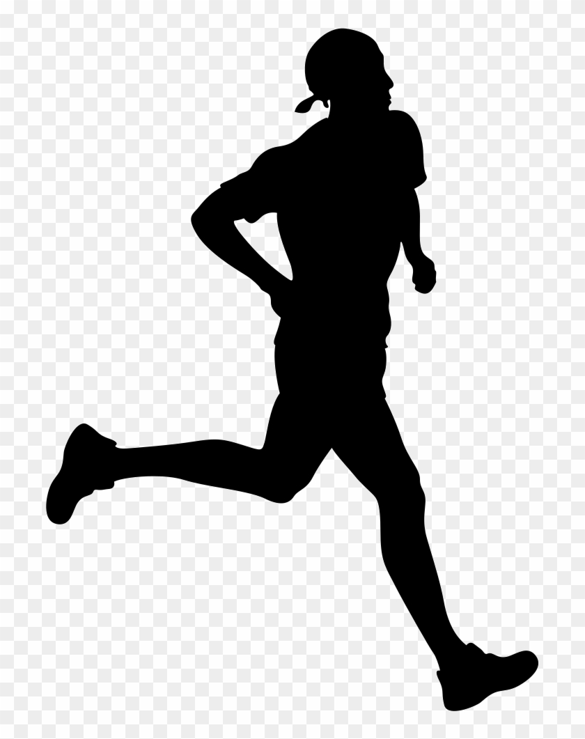 Png File - Running Black And White Clipart #726792