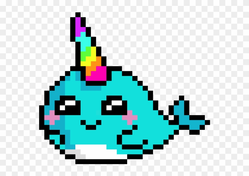 Project Narwhal - Pixel Art Cute Narwhal Clipart #727280