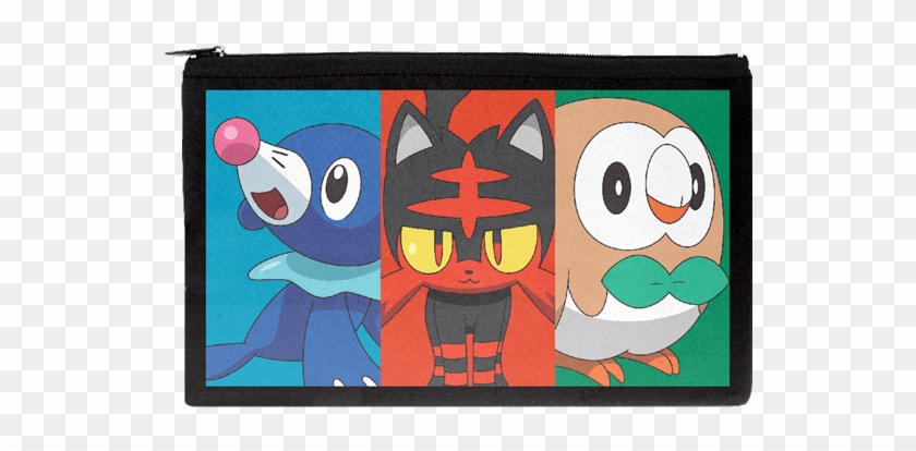 Sun And Moon Starters Pencil Case - Pokemon Sun And Moon Big Pencil Case Clipart