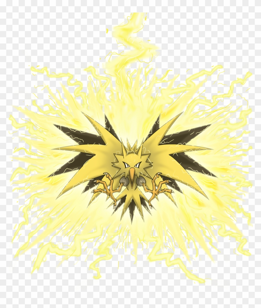 1596 X 1806 2 - Zapdos Thunder Png Clipart