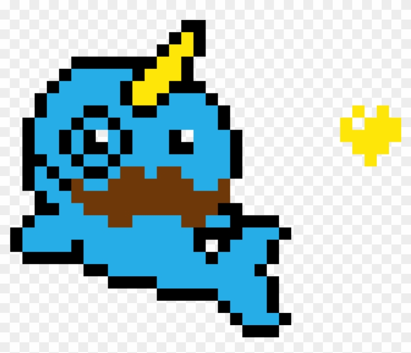 Fancy Narwhal - Pixel Art Clipart