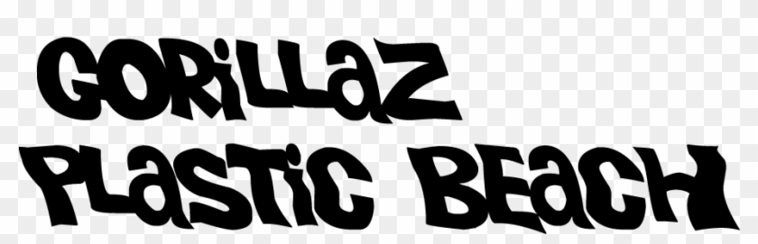 Gorillaz 'plastic Beach' - Black-and-white Clipart #728115
