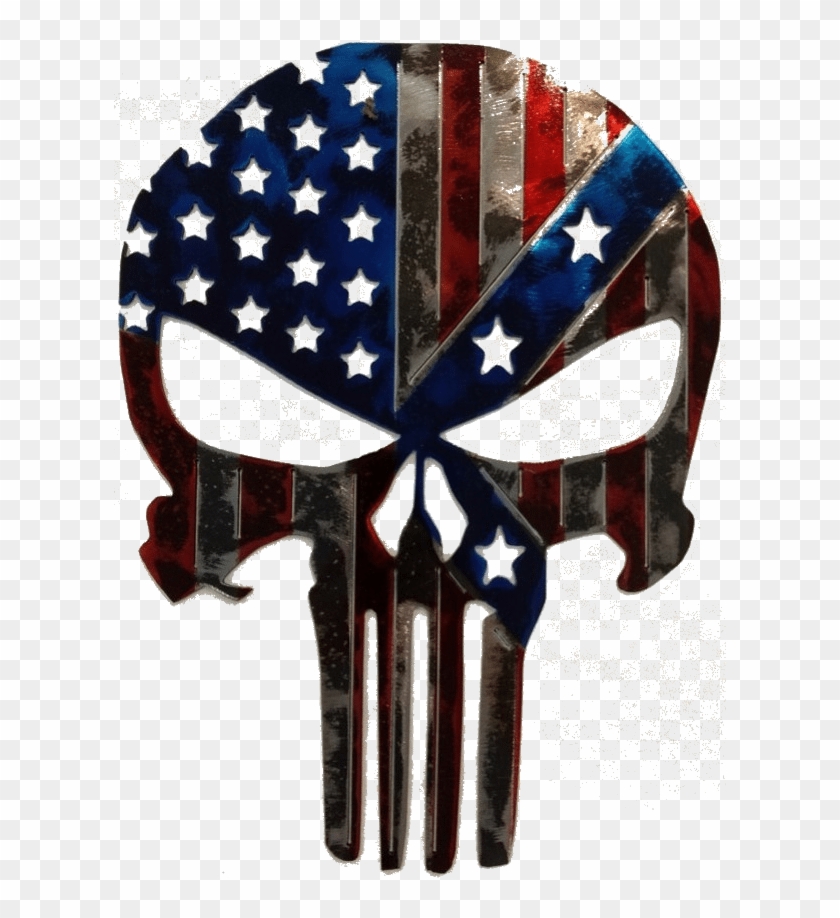 Punisher American/confederate Flag - Army Punisher Skull Clipart #728291