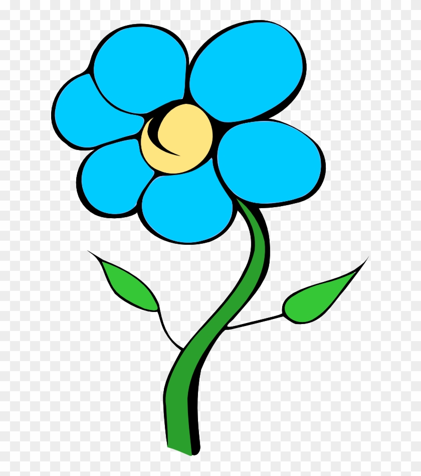 Blue Flowers Special Offer Png Transparent Image - Single Flower Clipart #728400