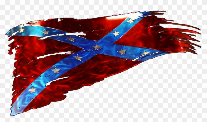 Downtown Raleigh Mural Defaced With Confederate Flag - Rebel Flag Metal Art Clipart