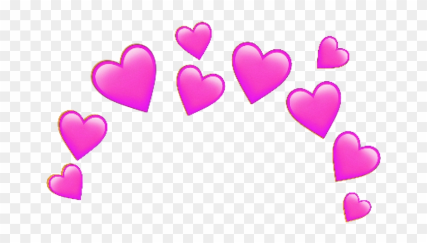 Pink Sticker - Blue Heart Emoji Crown Clipart