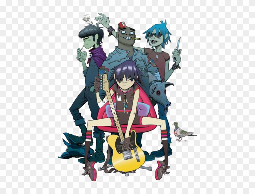 Gorillaz, 2d, And Murdoc Image - Gorillaz Artwork Jamie Hewlett Clipart #729033