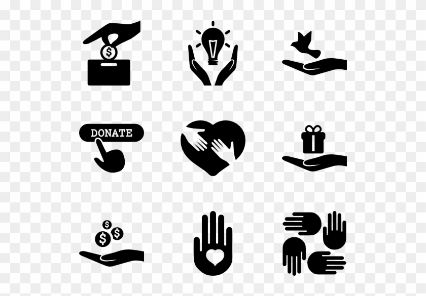 Charity - Hand Icon Clipart