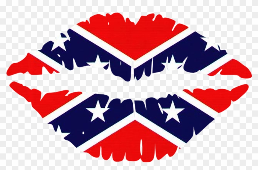 Clip Art Rebel Flag - Transparent Background Lips Png