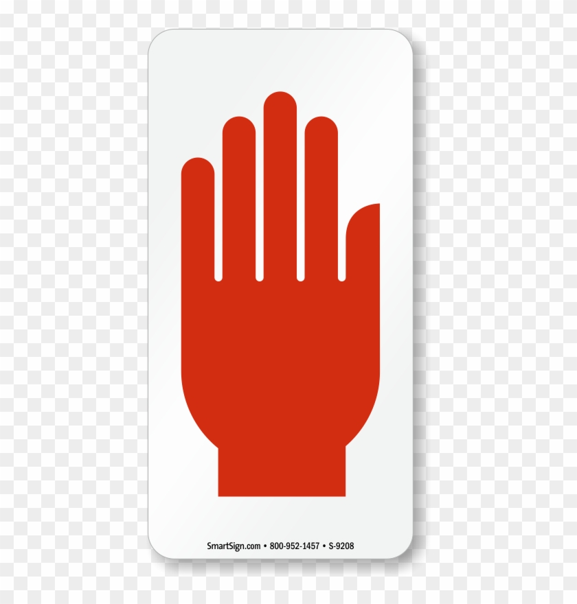 Hand Symbol In Red Sign - Employee Entrance Only Clipart #729350