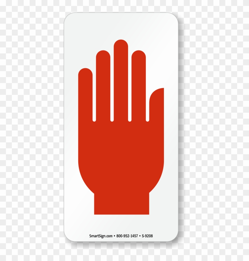 Hand Symbol In Red Sign - Employee Entrance Only Clipart