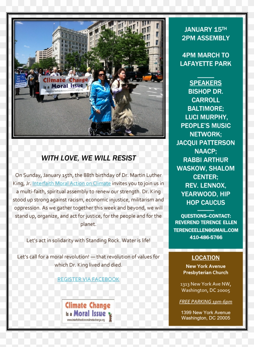 Interfaith Moral Action On Climate Mlk, Jr - Brochure Clipart
