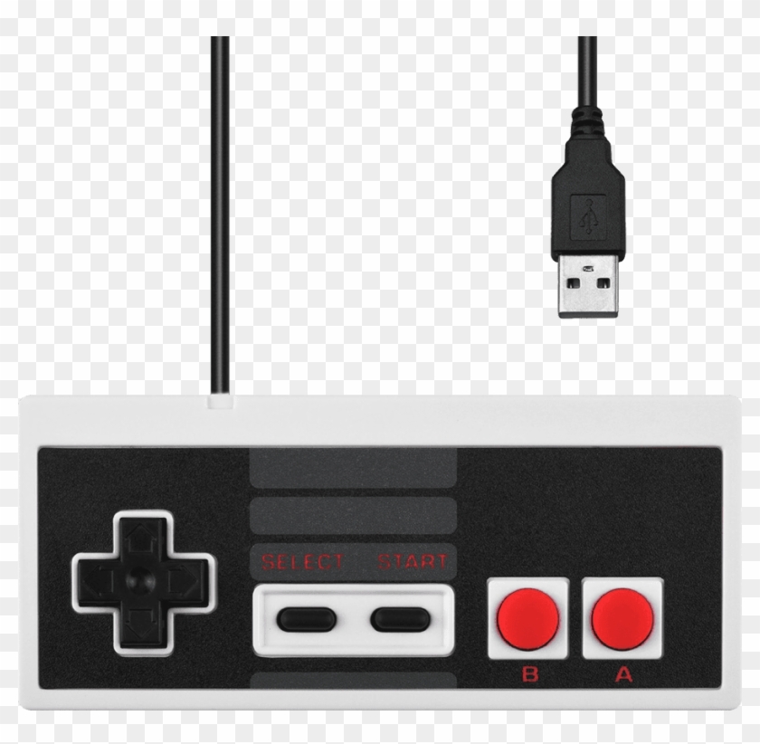 Nintendo New Classic Style Usb Controller Pc - Nes Controller Nes Clipart