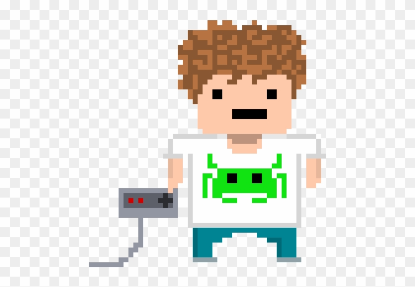 Gamer Guy Nes Controller - Cartoon Clipart