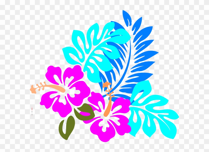 Colorful Flower Clip Art At Clker - Hibiscus Clip Art - Png Download #730251
