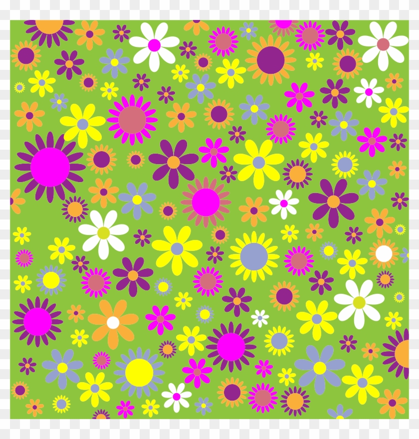 Medium Image - Colorful Floral Background Patterns Clipart #730404