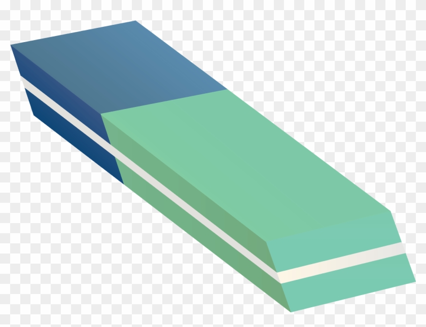 Blue Green Eraser Clipart - Eraser Png Transparent Png #730563