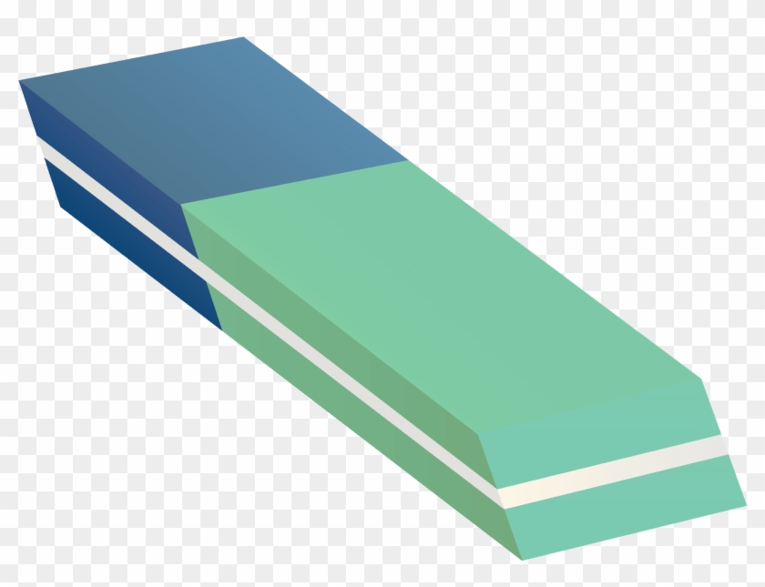 Blue Green Eraser Clipart - Eraser Png Transparent Png