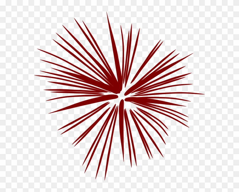 Cartoon Fireworks Clip Art - Red Fireworks Clip Art - Png Download