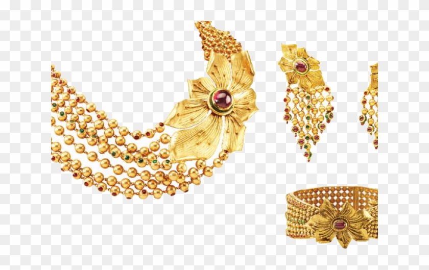Jewellery Clipart Transparent Background - Azva Bridal Gold Necklace - Png Download