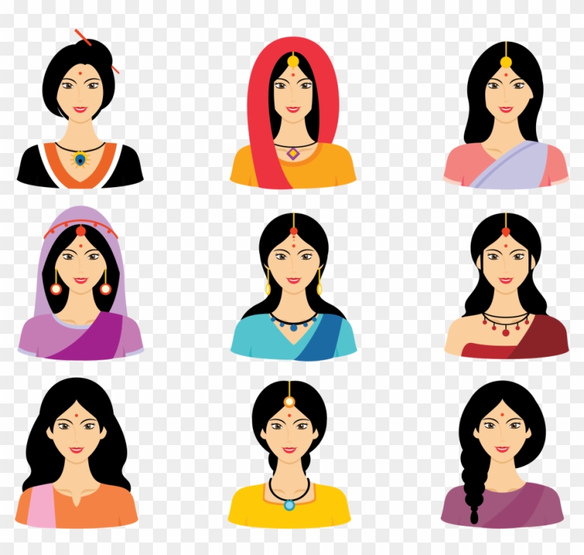 Indian Women Vector Png Clipart