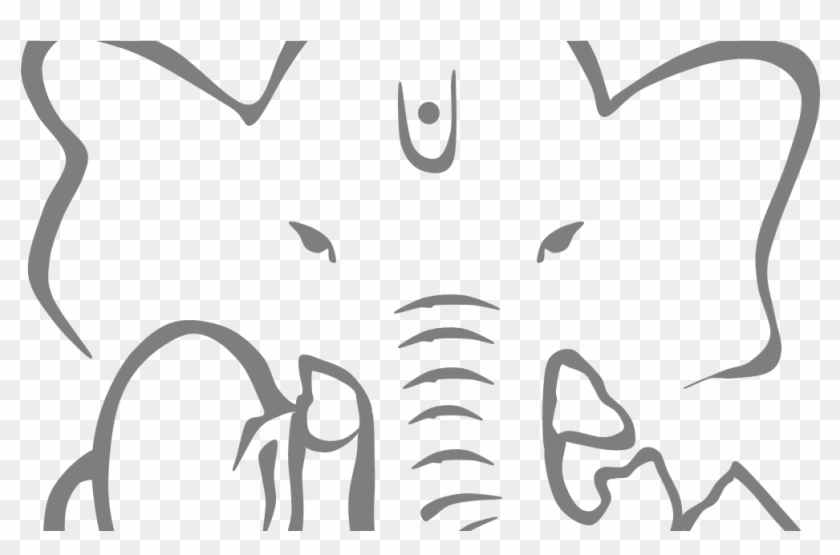 Ganpati Black And White Clipart #734039