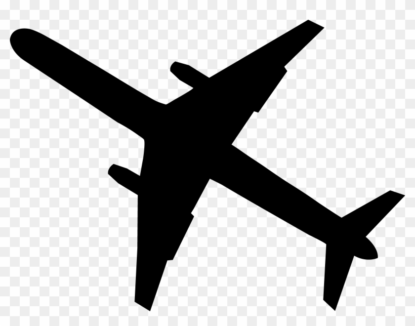 Kali Cliparts - Black Airplane Clip Art - Png Download