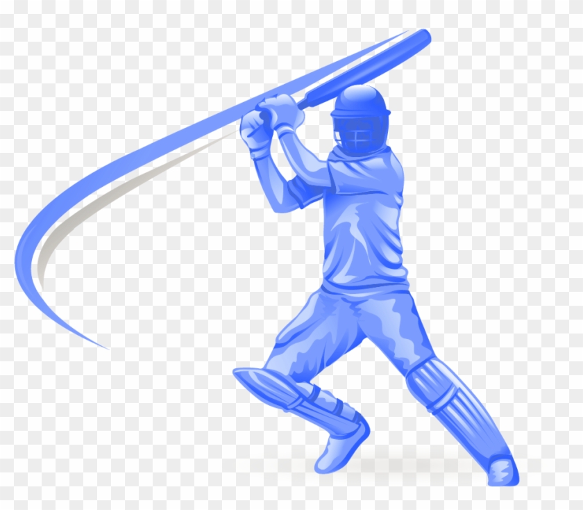 Cricket Equipment & Gear - Cricket Batting Logo Png Clipart