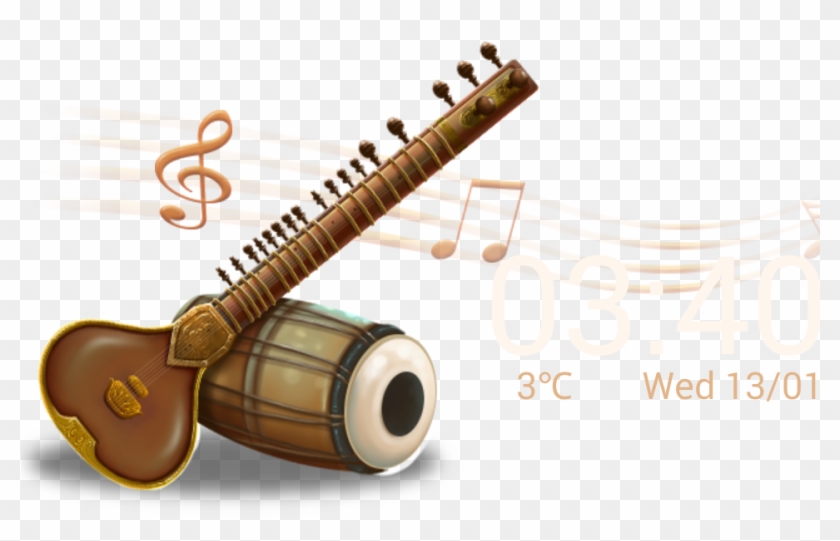 002 - Indian Musical Instruments Clipart #734980