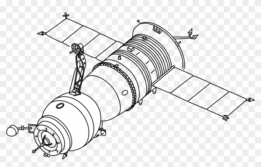 Soyuz Technical Drawing - Satellite Clip Art - Png Download #735140