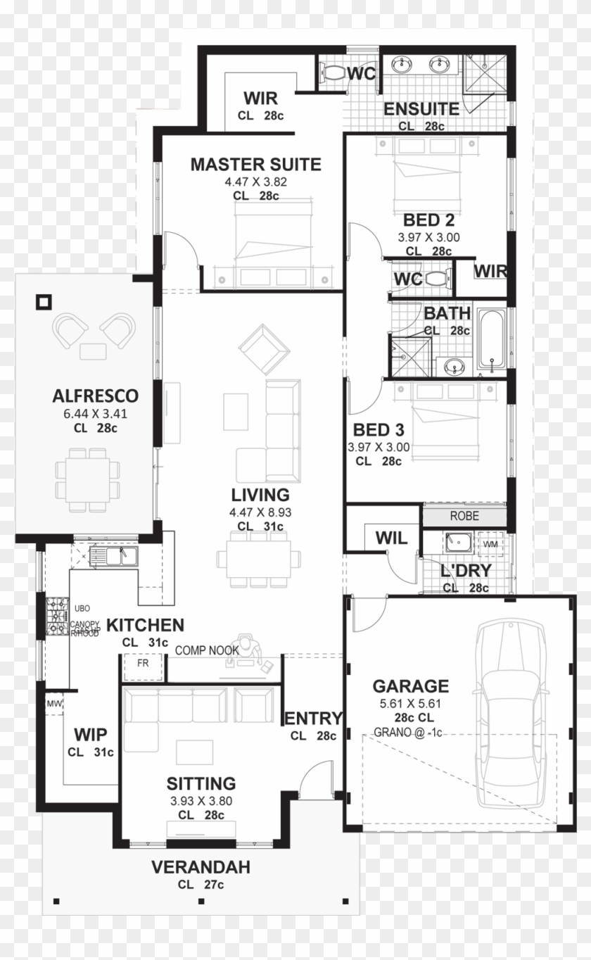 Allira Advantage - House Plan Clipart