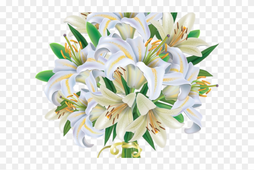 Tulip Clipart Flower Bokeh - Bouquet Png White Flower Transparent Png #735769