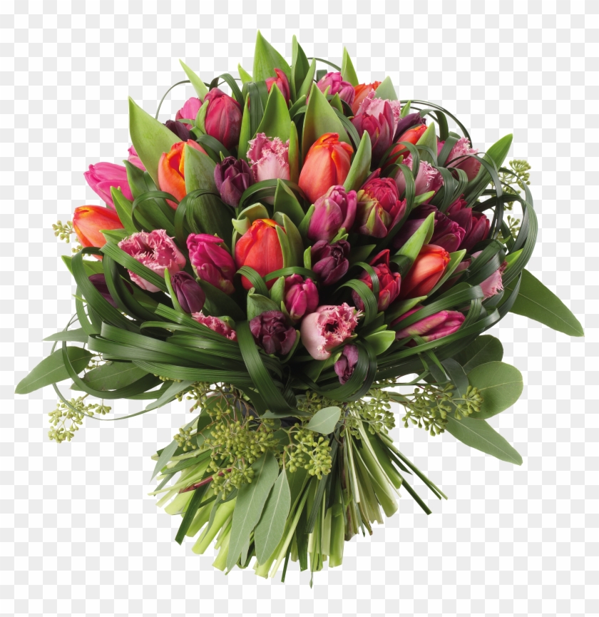 2961 X 2911 6 - Tulip Flower Bouquet Hd Clipart #735836