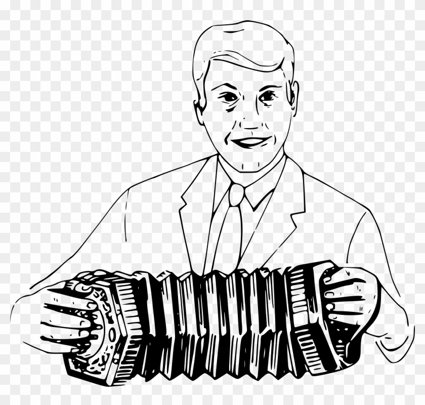 This Free Icons Png Design Of Man Playing Concertina Clipart