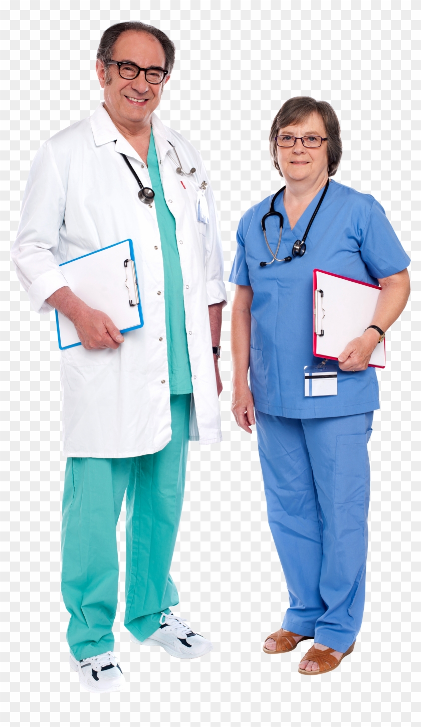 Doctor - Male Doctor Female Nurse Clipart