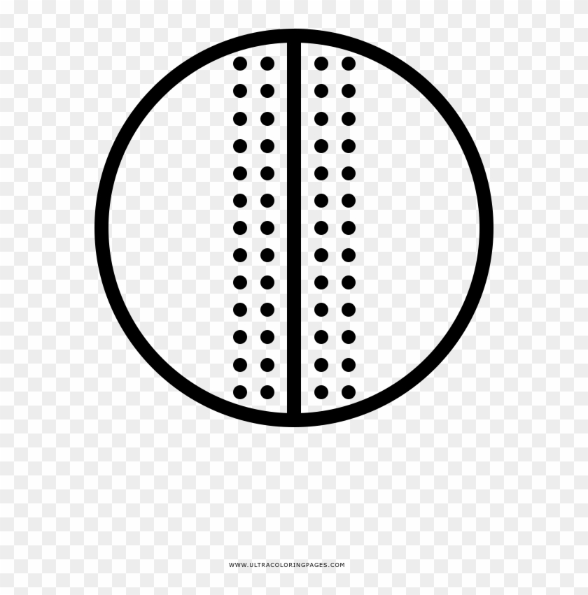 Cricket Ball Coloring Page - Circle Clipart #737131