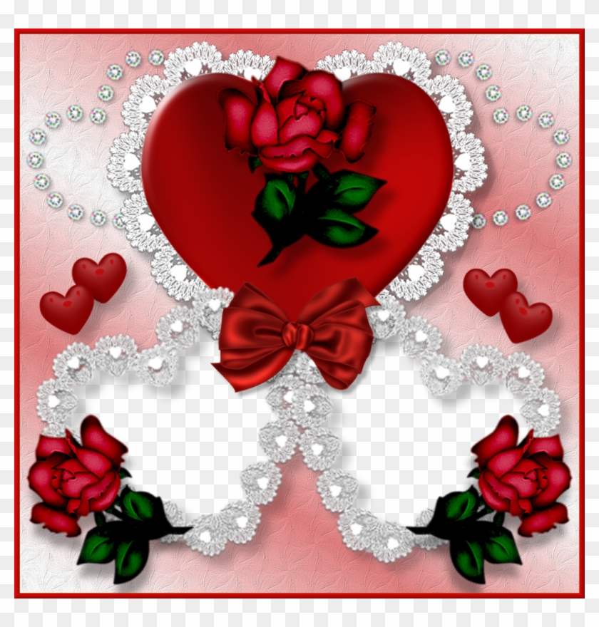 Transparent Double Love Hearts Photo Frame - Double Heart Photo Frame Clipart