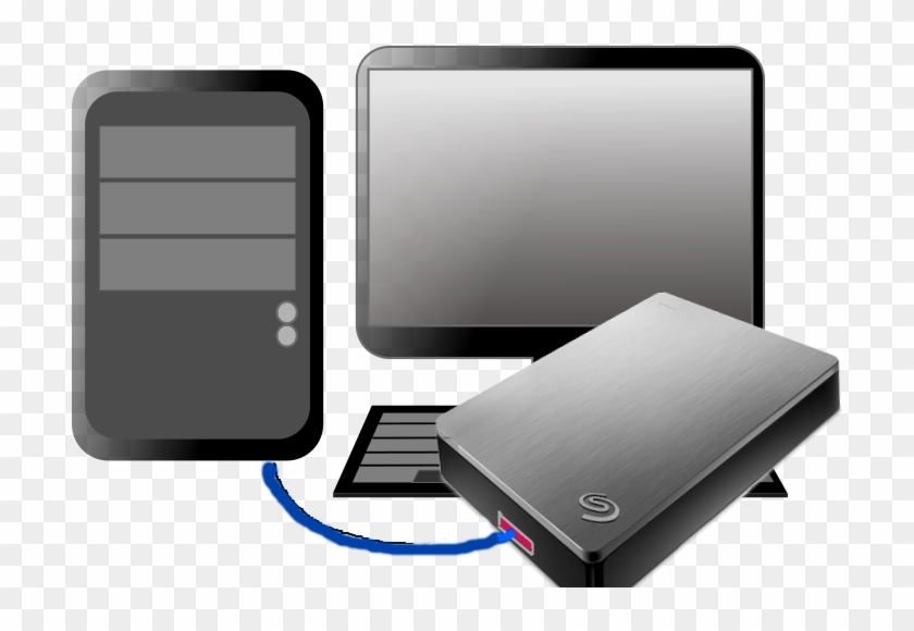 External Hd Protected - Transparent Pc Vector Png Clipart