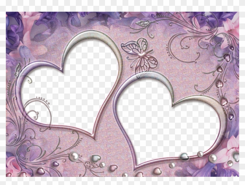 Purple Heart Frames Clipart #737365
