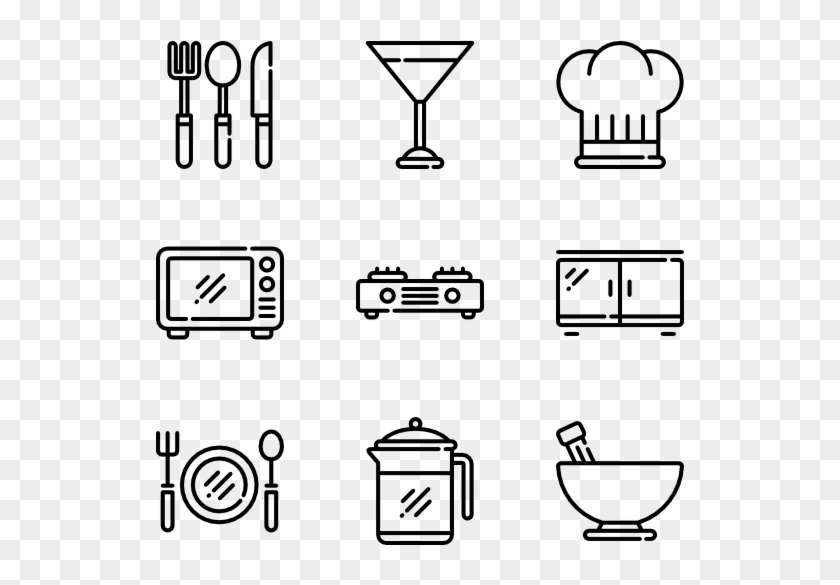 Kitchen - Web Design Line Icon Clipart