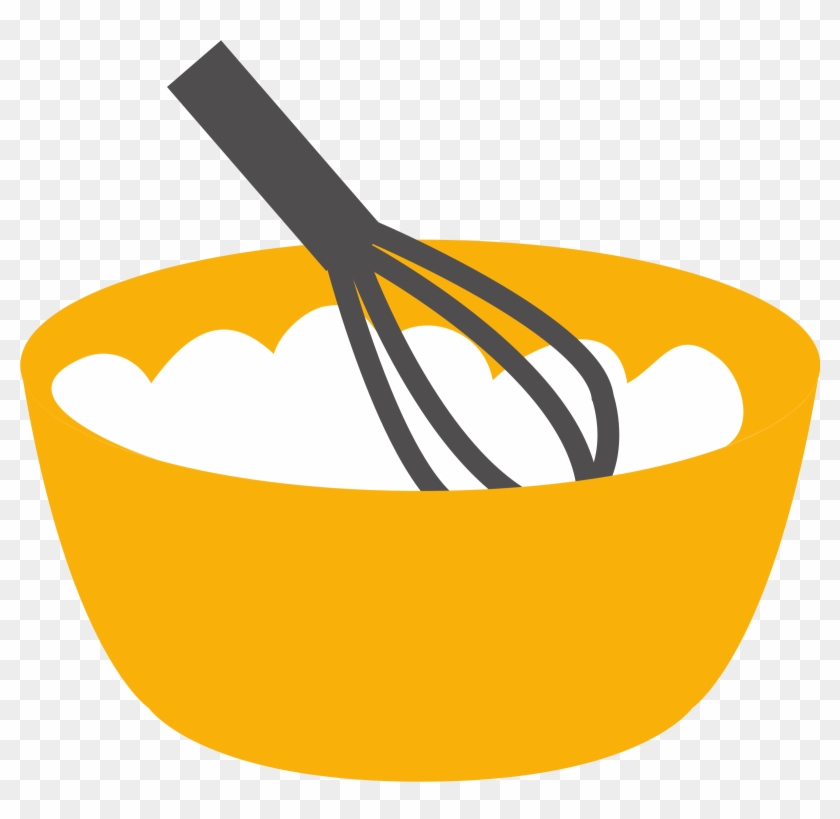 Png Black And White Library Whisk Bowl Kitchen Utensil - Bowl And Whisk Clipart Transparent Png
