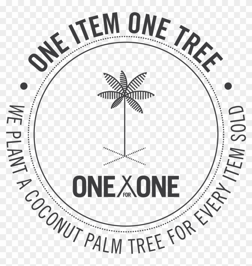 One Item One Tree - Minimalist Palm Tree Logo Clipart