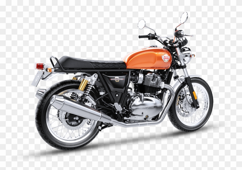 Orange Crush Rear 3-quarter - Royal Enfield Interceptor 650 Clipart #739360