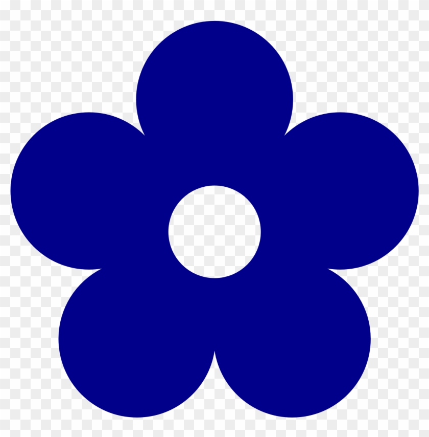 All Colour Clipart > > 63,99kb - Blue Clip Art Flower - Png Download