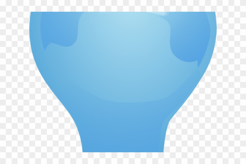 Bulb Clipart Glowing Blue - Png Download