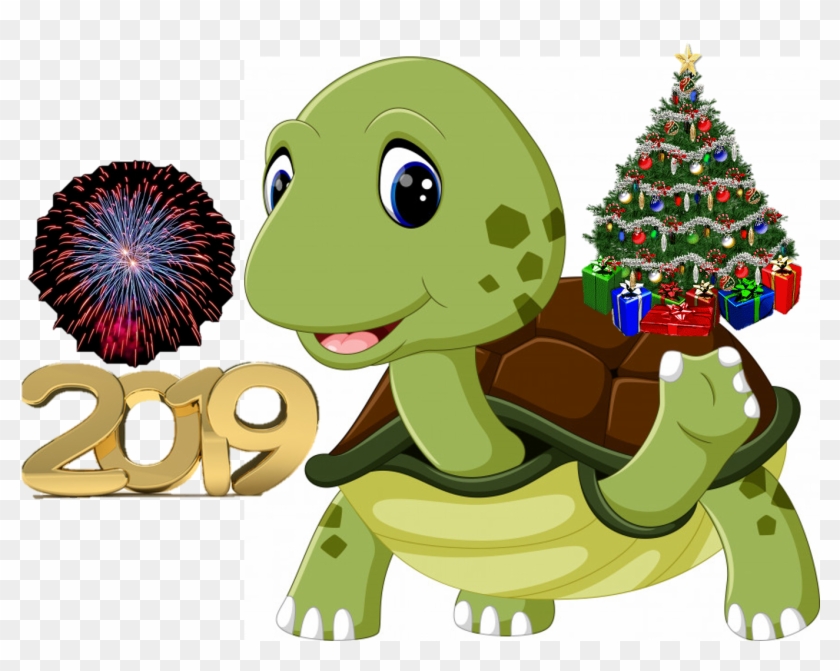 Merry Christmas - Animated Cute Turtle Clipart