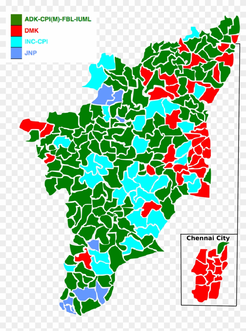 1977 Tamil Nadu Legislative Assembly Election - Tamil Nadu Election 2017 Map Clipart #741485